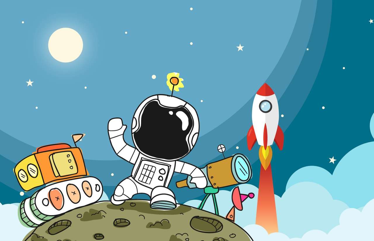 астронавт пъзел онлайн пъзел
