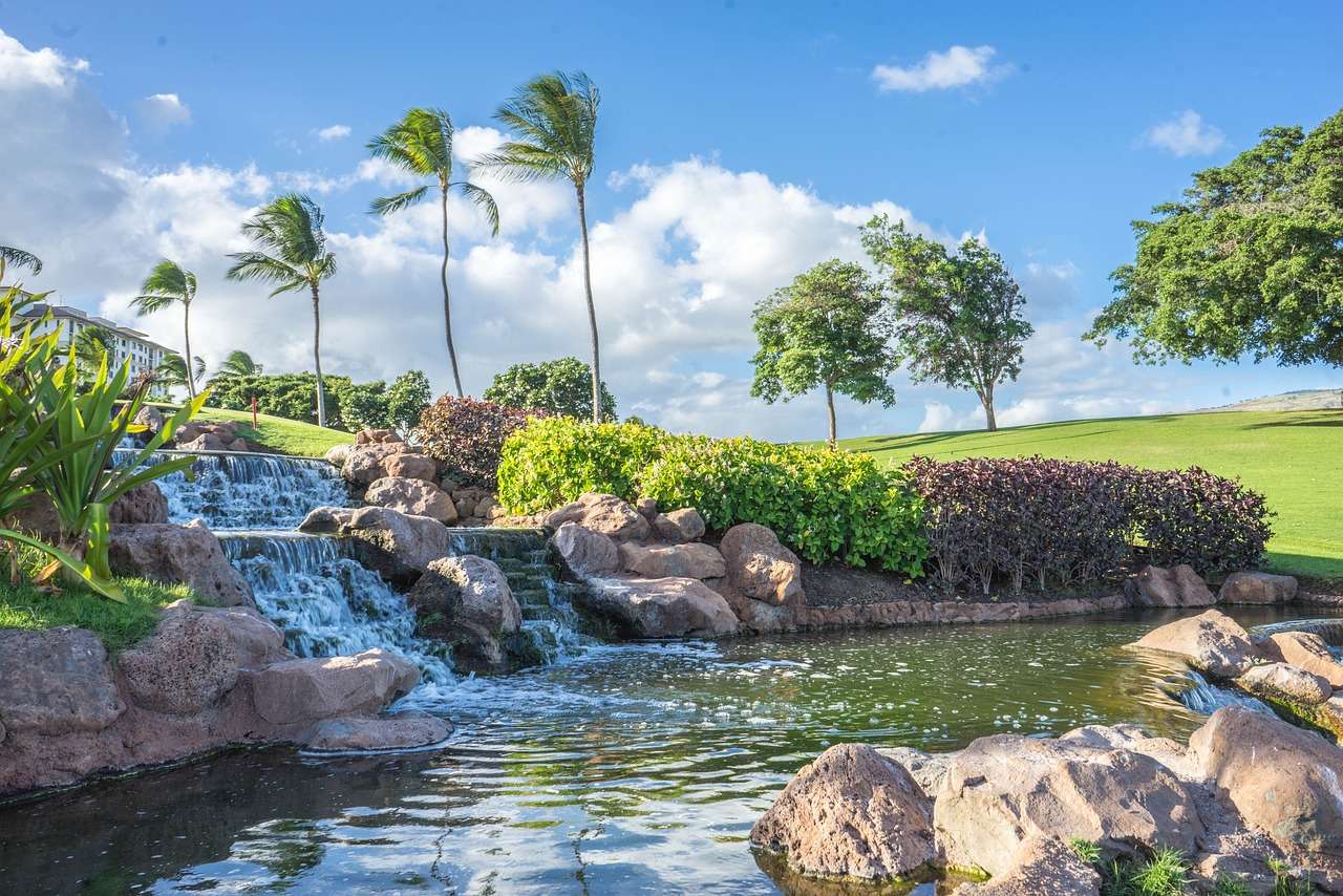 Hawaii-Oahu-Wasserfall Online-Puzzle