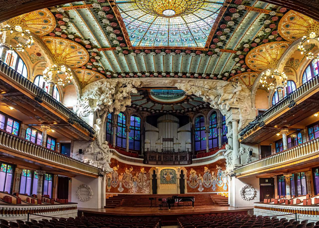 音楽の宮殿、バルセロナ、スペイン オンラインパズル