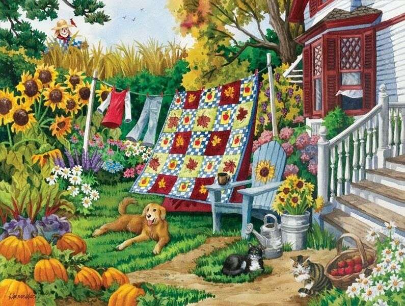 Cățeluș care se bucură de grădină #241 puzzle online