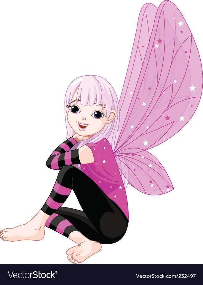 Cartoon emo fairy vector image jigsaw puzzle online