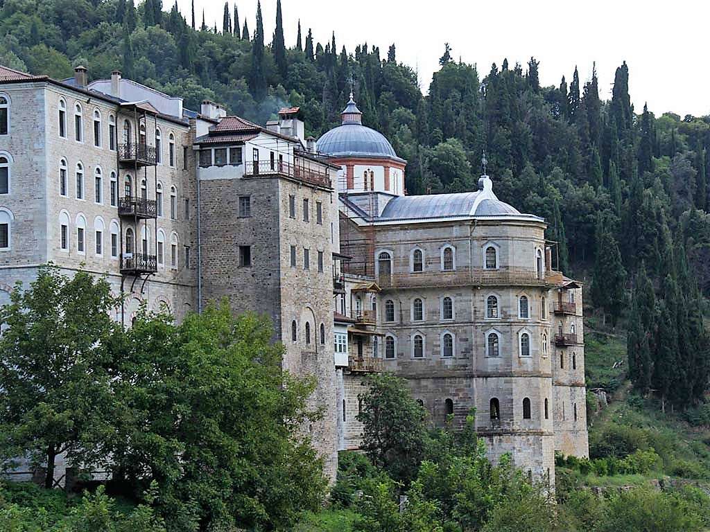 Řecko Athos klášter Zografou skládačky online