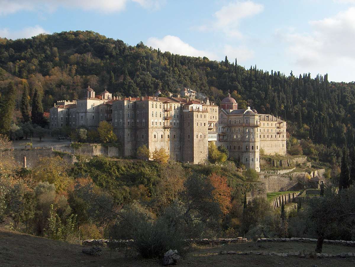 Grekland Athos-klostret Zografou pussel på nätet
