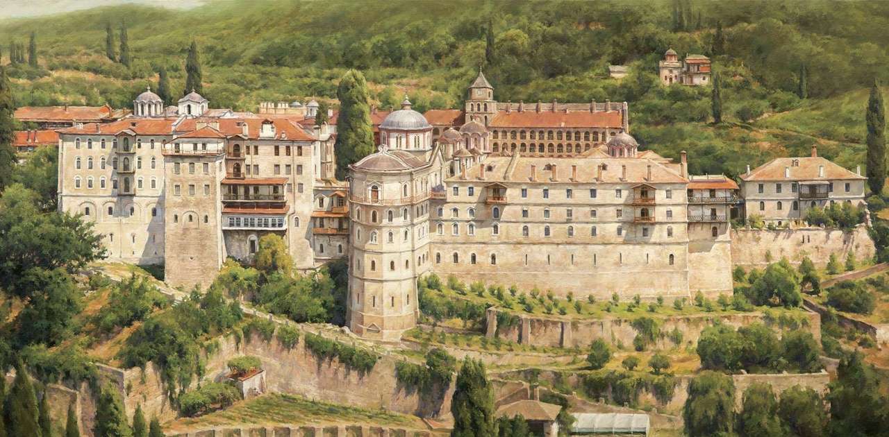 Griechenland Athos Kloster Zografou Puzzlespiel online