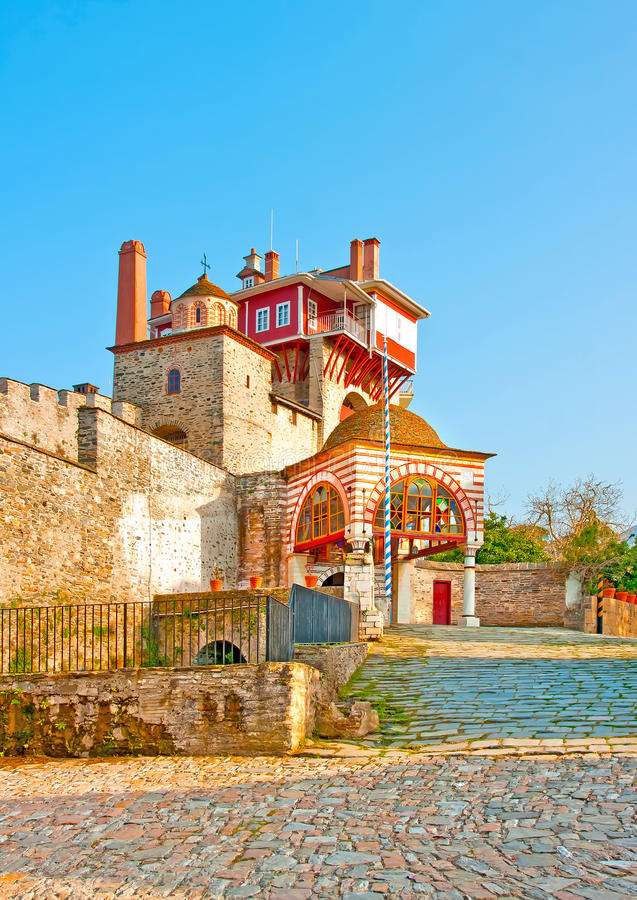 Grécia Athos Mosteiro Vatopedi puzzle online