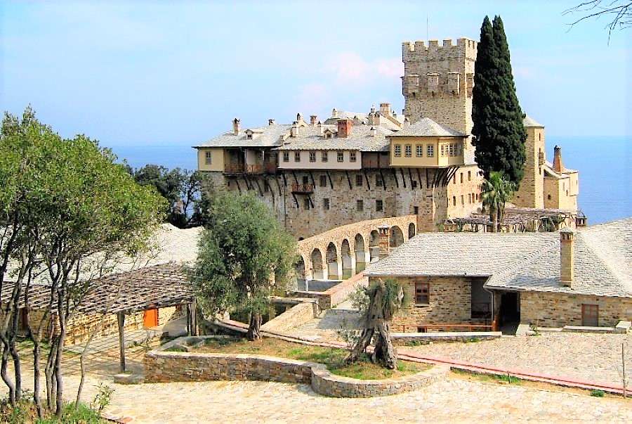 Гърция Светогорски манастир Ставроникита онлайн пъзел