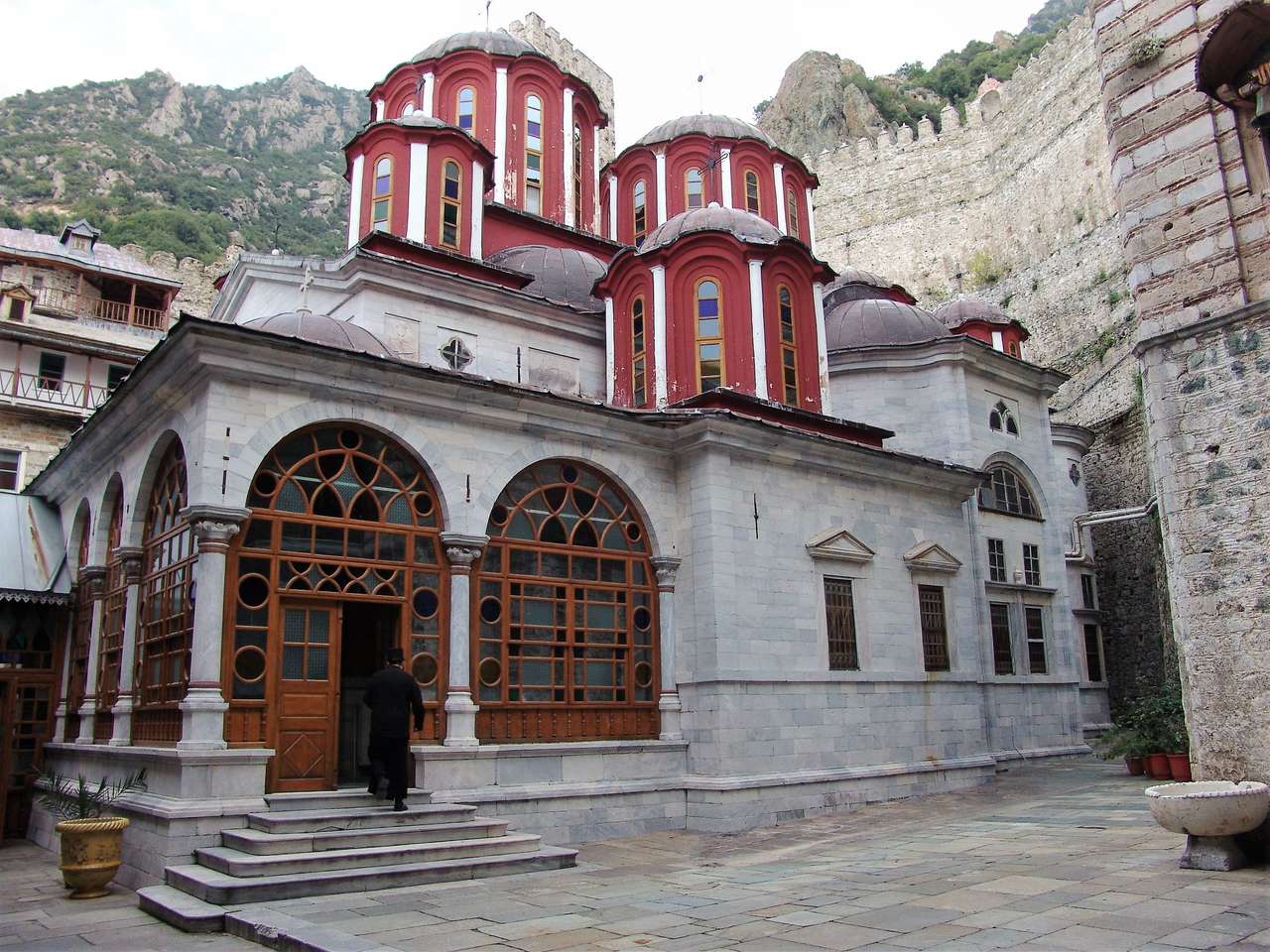 Grekland Athos klosterkomplex pussel på nätet