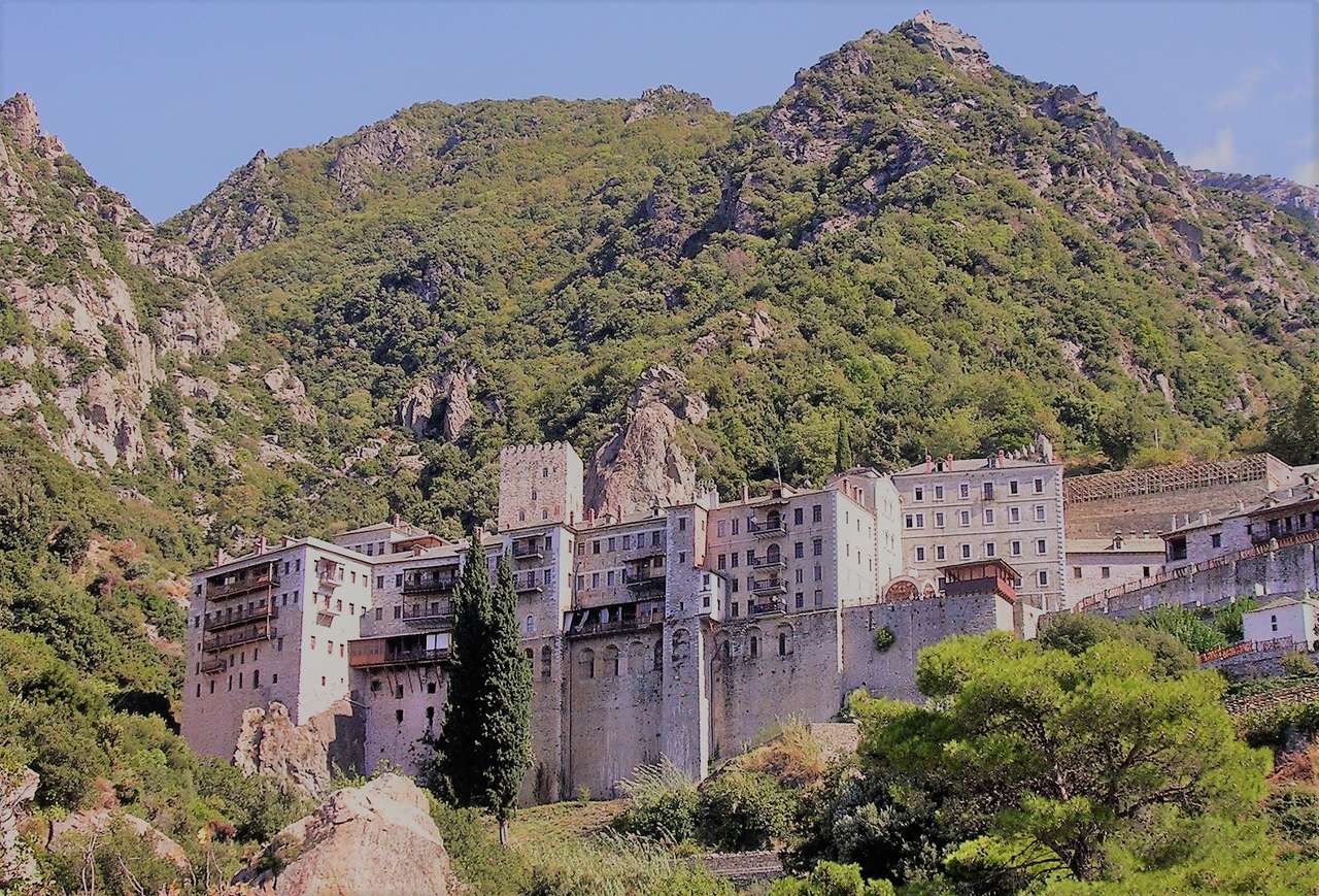 Complejo del monasterio de Grecia Athos rompecabezas en línea