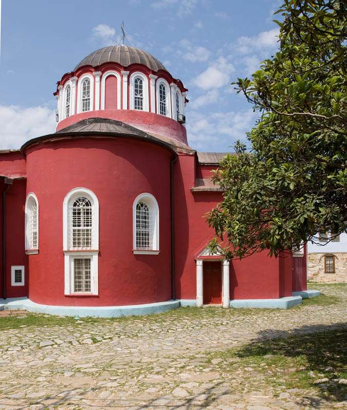 Řecko klášterní komplex Athos Megistri Lavra skládačky online