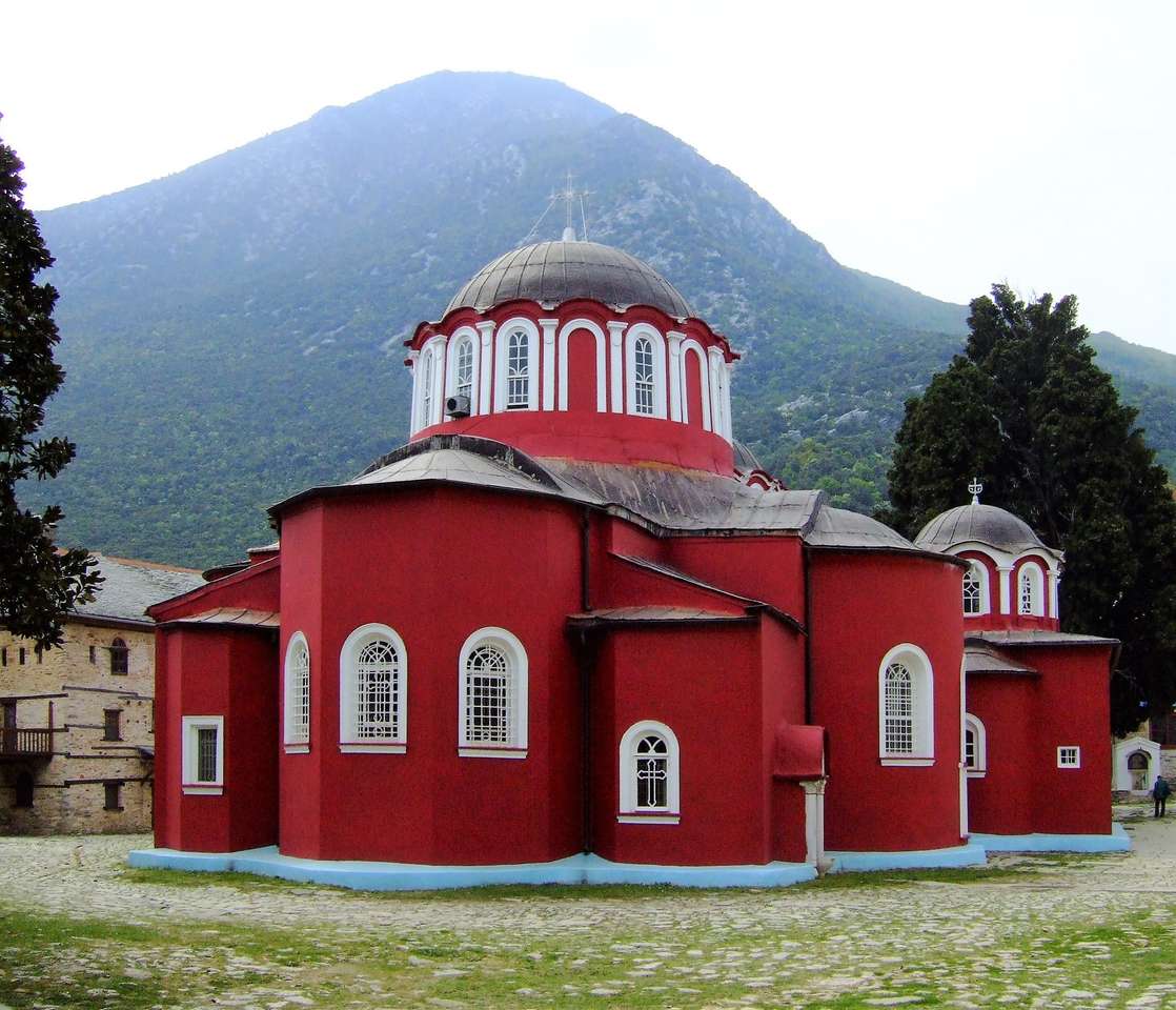 Grecia Athos monasterio complejo Megistri Lavra rompecabezas en línea