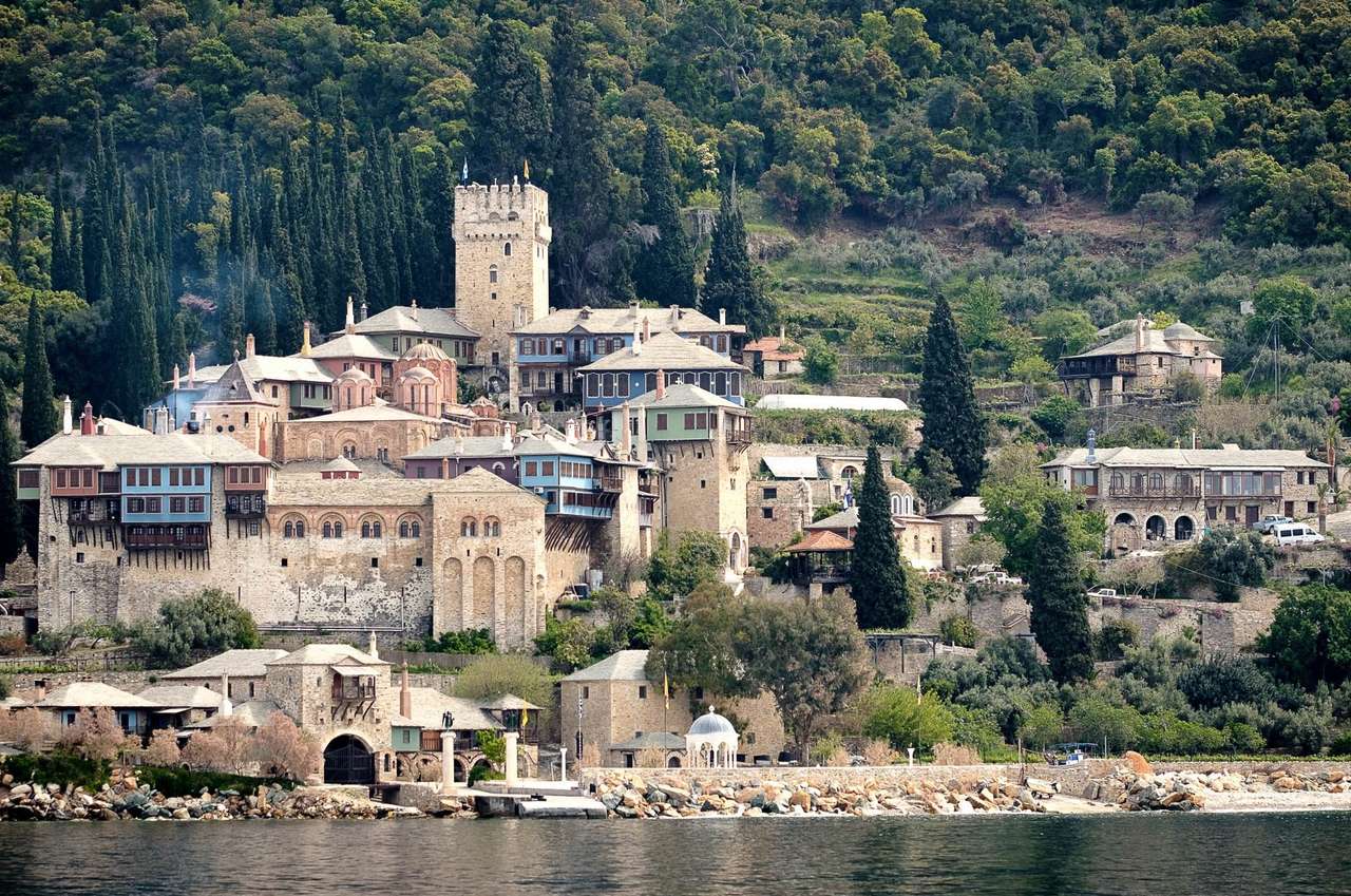 La Grecia Complesso del monastero di Athos Dochiariou puzzle online