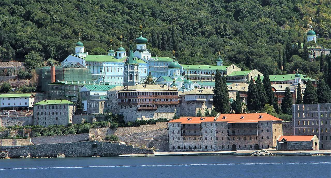 Grecia Athos Monasterio de Agios Panteleimonos rompecabezas en línea