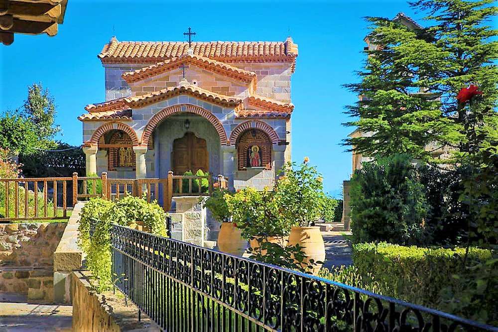 Grécia Meteora Mosteiro de Agios Stephanos puzzle online