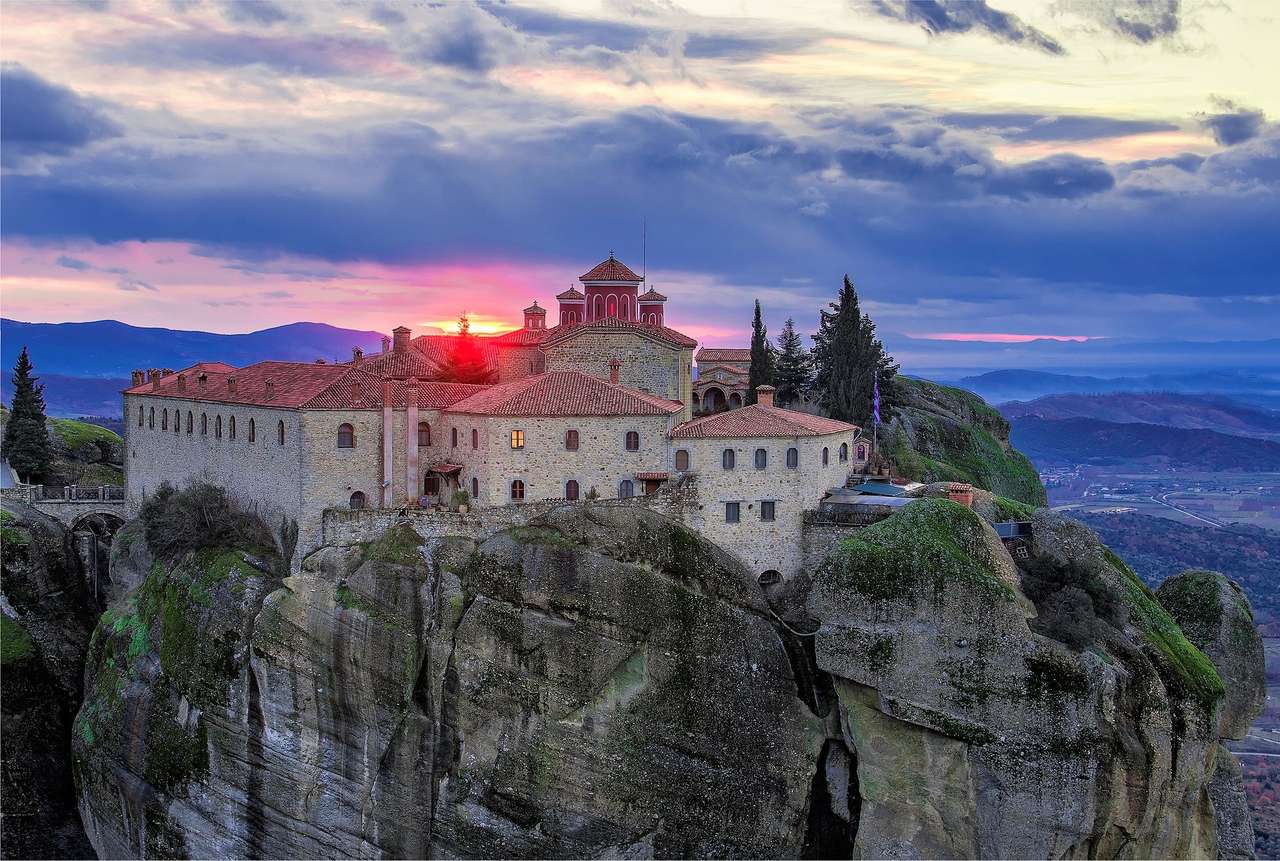 Griekenland Meteora-klooster van Agios Stephanos legpuzzel online