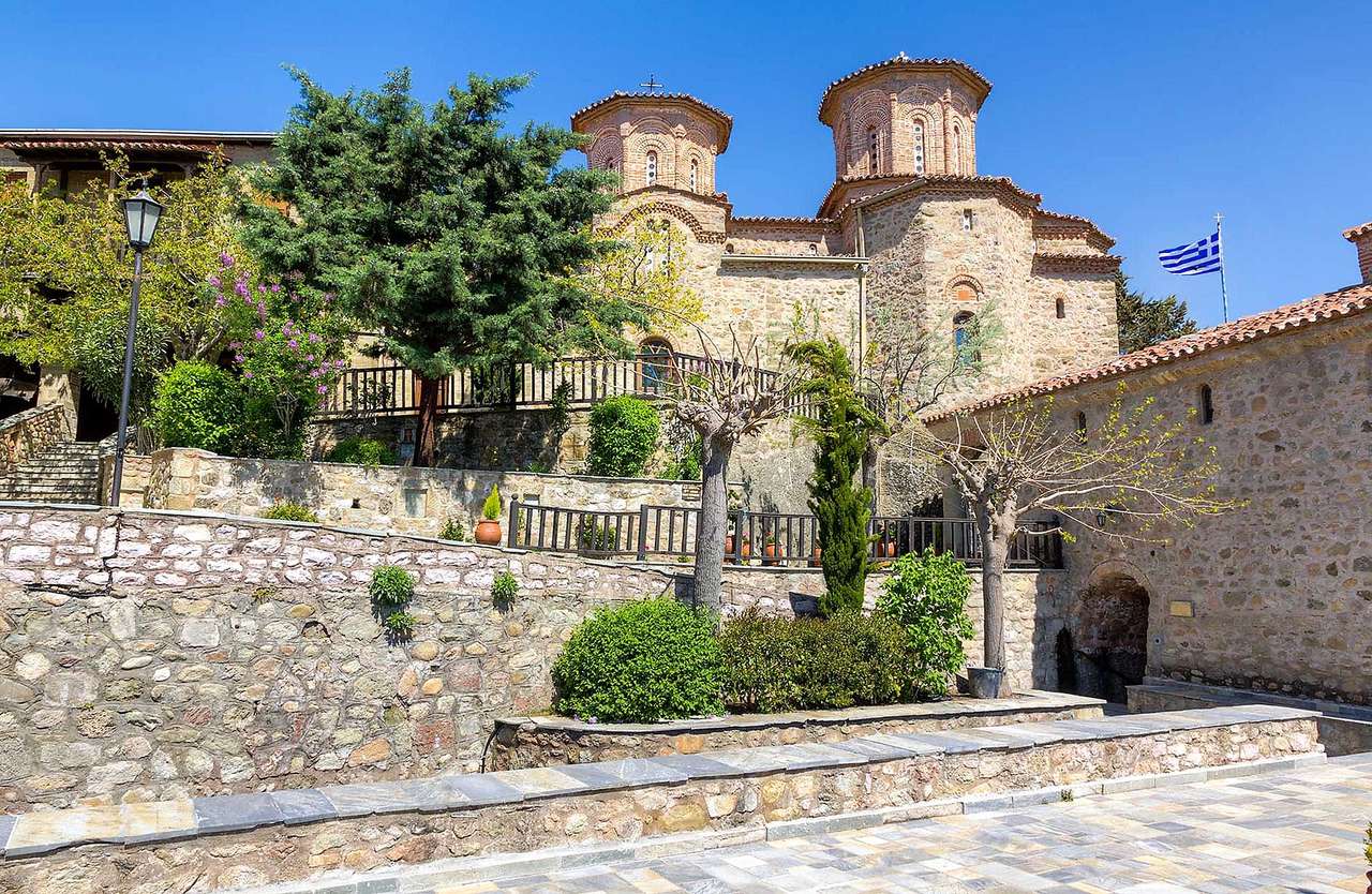 Grekland Meteora-klostret i Varlaam pussel på nätet