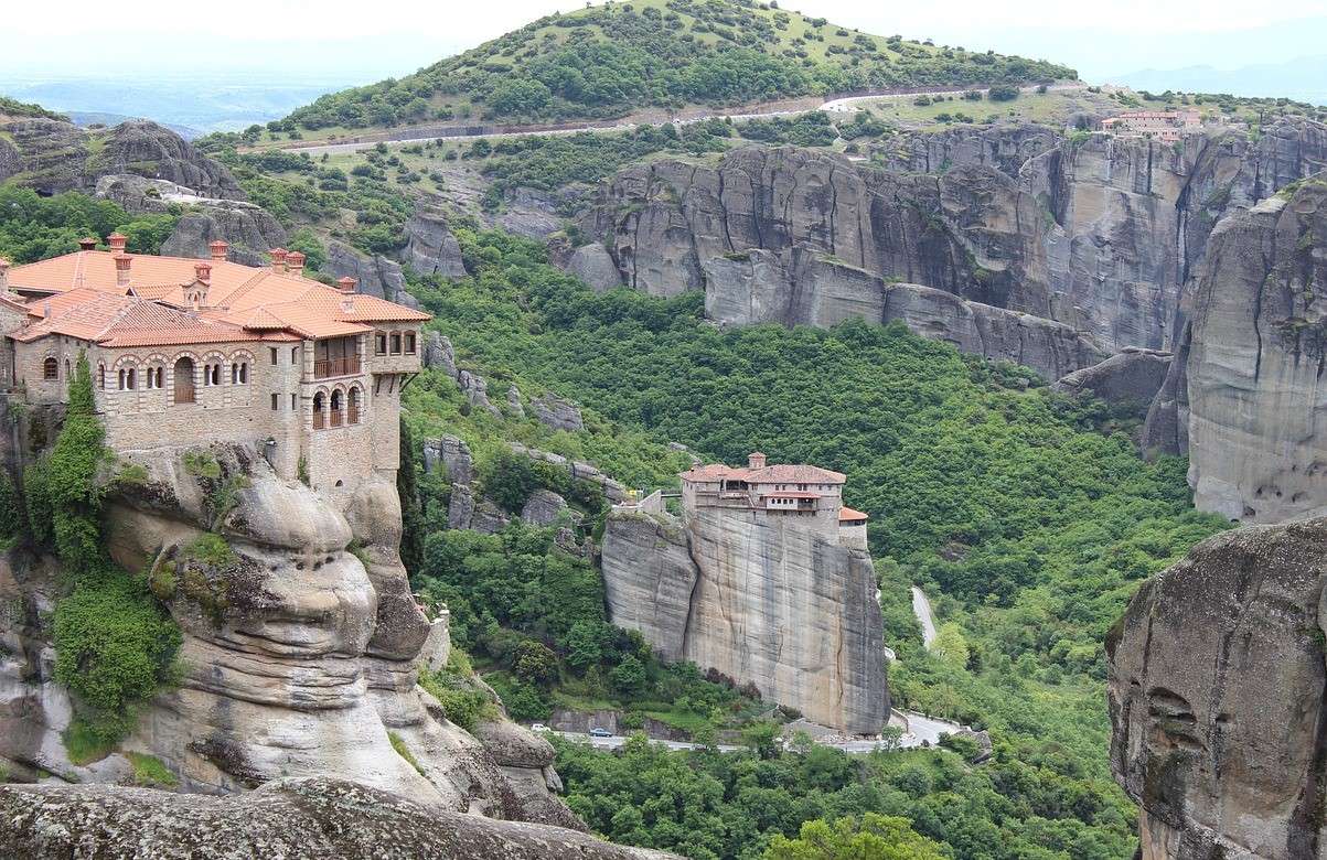 Griechenland Meteora Kloster Varlaam Puzzlespiel online
