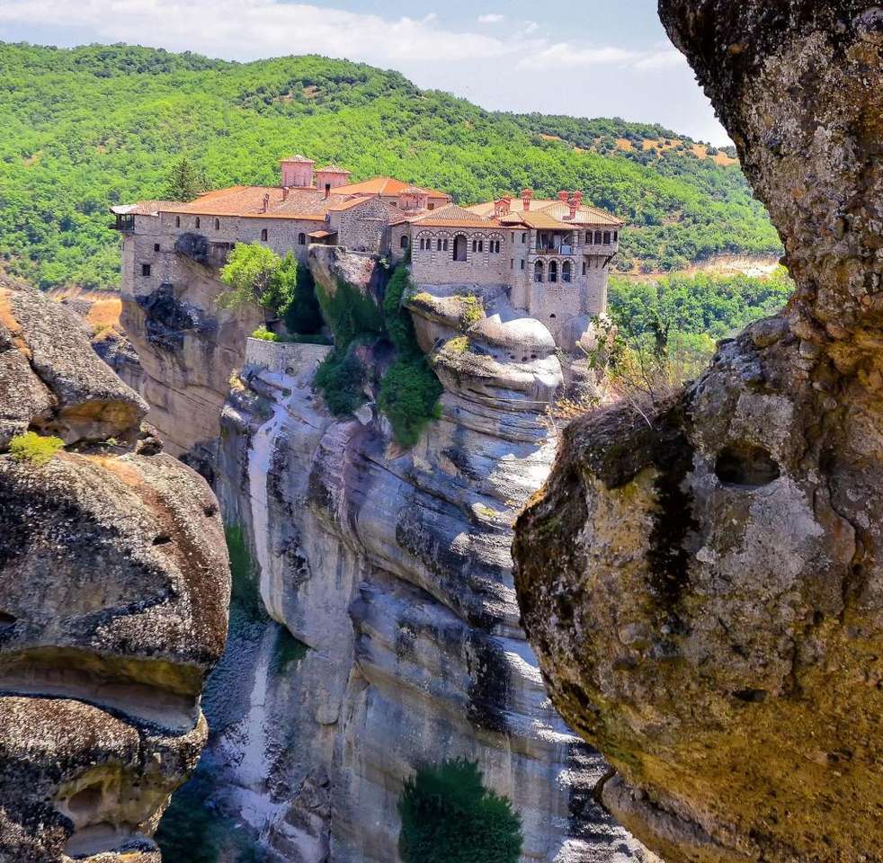 Grekland Meteora-klostret i Varlaam Pussel online