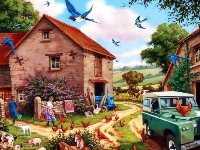 Everyday life of the village from dawn :) jigsaw puzzle online
