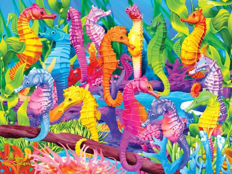 Singing seahorses-Singing seahorses jigsaw puzzle online