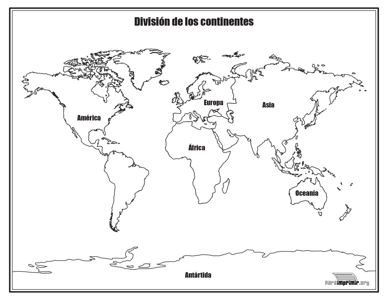 continenten kaart online puzzel