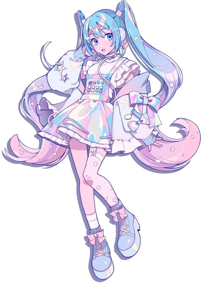 Hatsune Miku Pastell Online-Puzzle