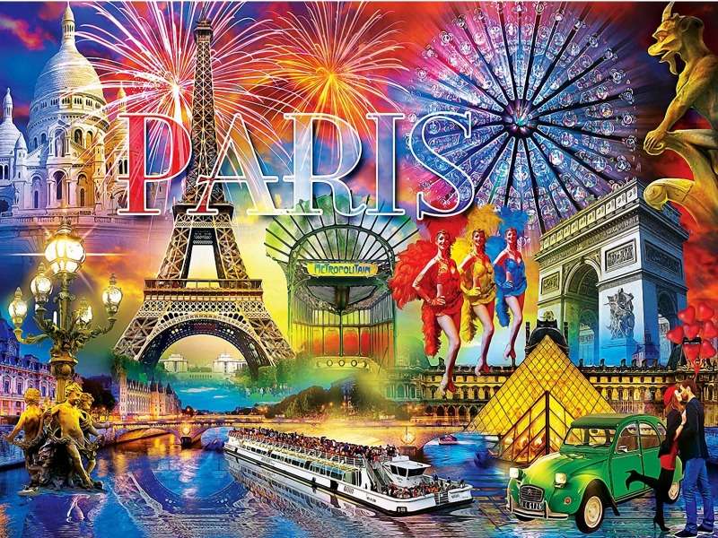 Zveme vás do Paříže, města lásky, radosti a umění online puzzle