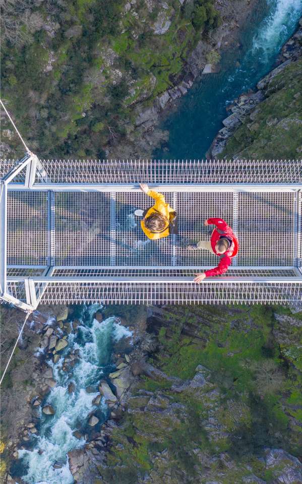 The longest pedestrian suspension bridge. Portugal online puzzle