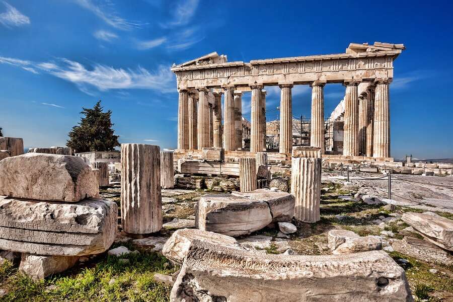 Grekland Attika Atens Akropolis pussel på nätet
