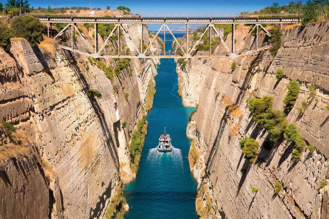 Grecia Peloponeso Corinto Canal rompecabezas en línea