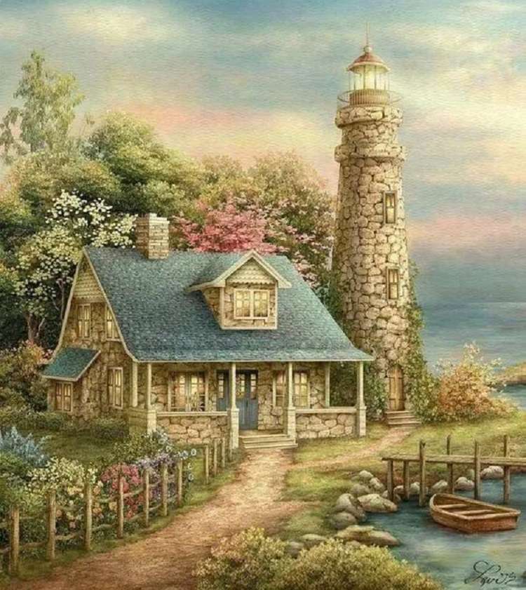 Leuchtturm Haus Puzzle