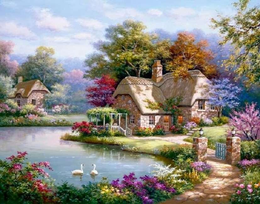 Villa by the lake jigsaw puzzle online