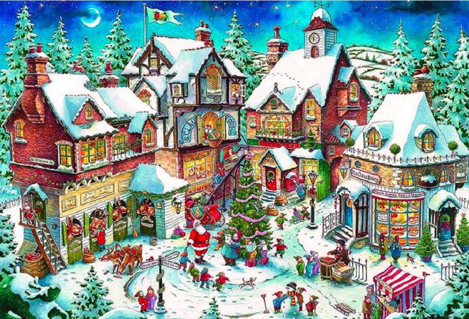 Weihnachten steht vor der Tür Online-Puzzle