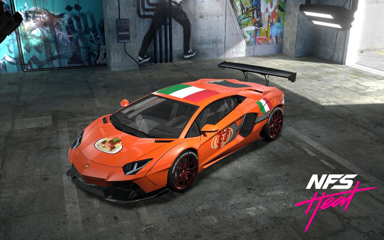 Spaghetti Lamborghini aventador S puzzle online