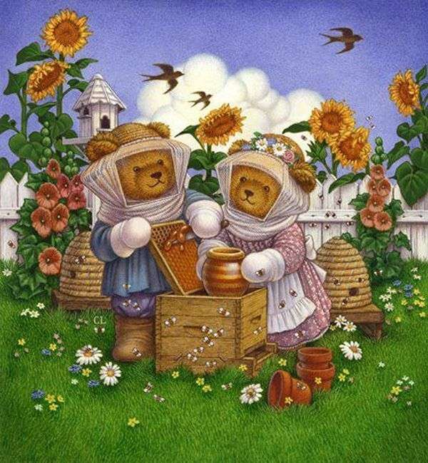 Little bears collecting honey online puzzle