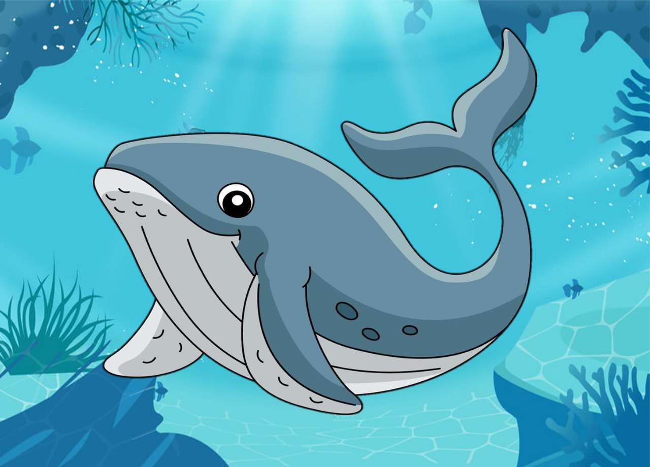 クジラの海の動物 オンラインパズル