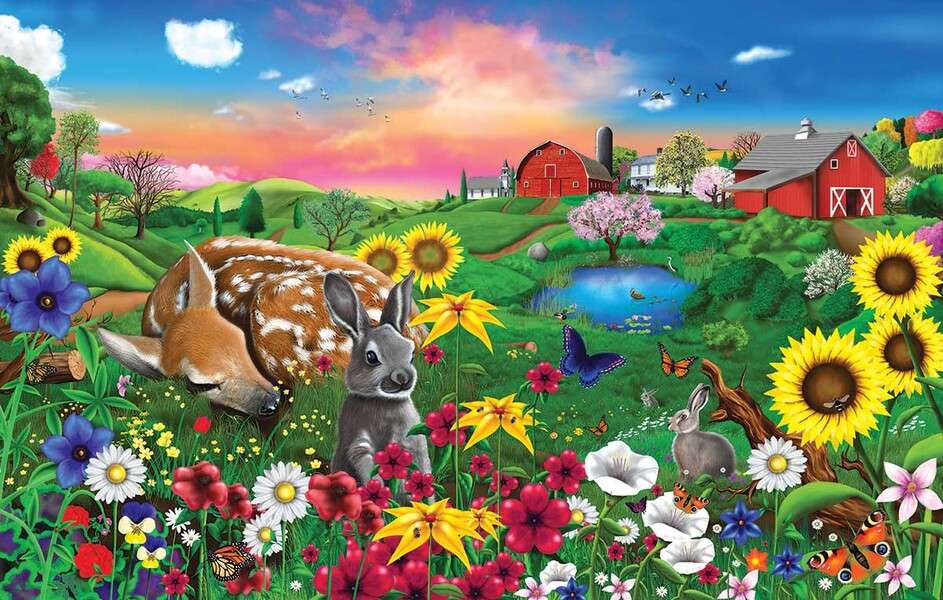 bambi no campo puzzle online
