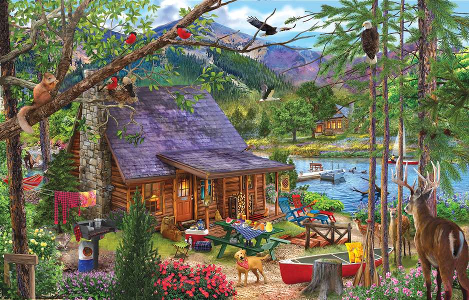 Traumhaus in den Bergen Puzzlespiel online