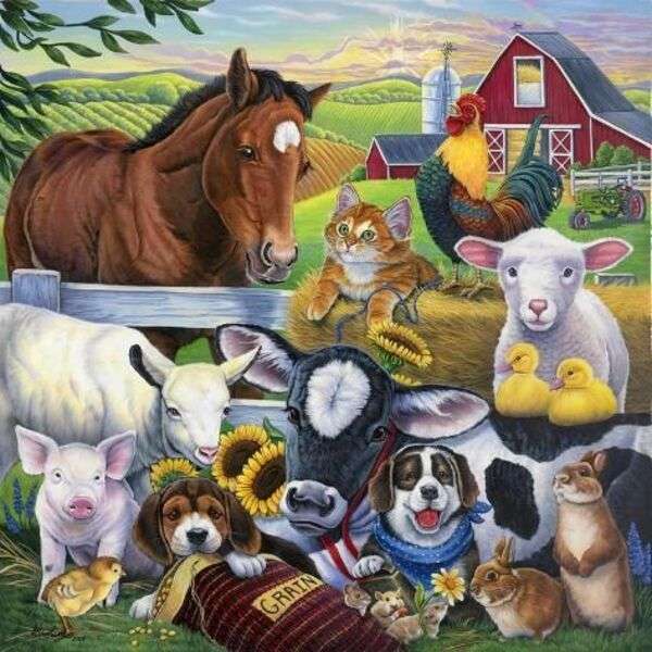 Puppies on the farm #248 jigsaw puzzle online