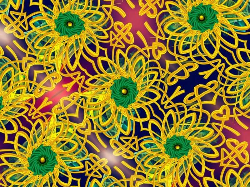 Yellow flowers - handicraft online puzzle
