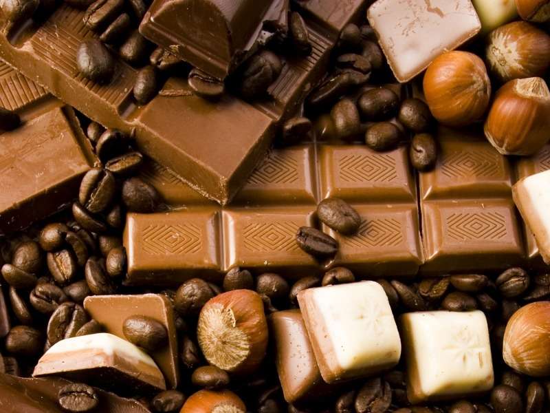 Chokladnötter och kaffe Eldorado, mums pussel på nätet