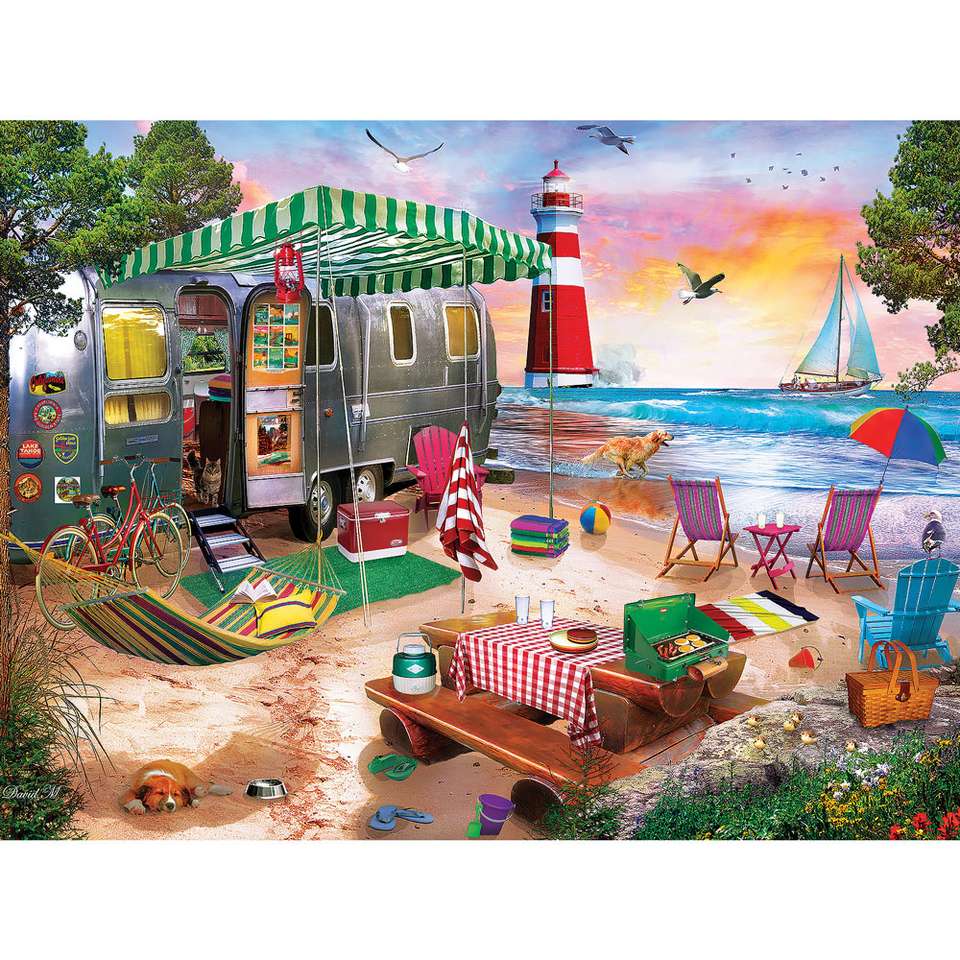 Motorhome stay at the seaside online puzzle