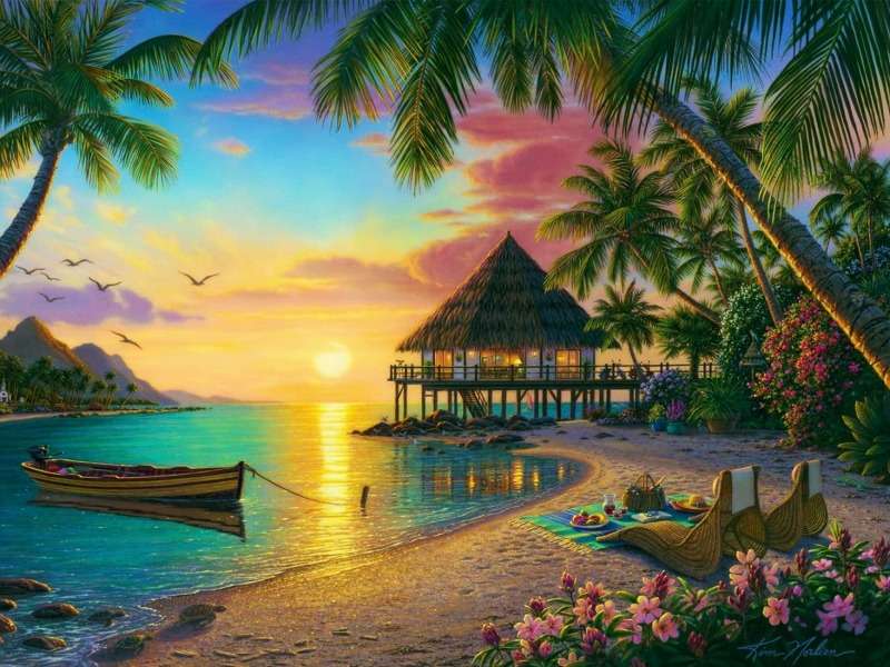 Hidden Paradise - Un paradis de vacances caché, quelque chose de beau puzzle en ligne