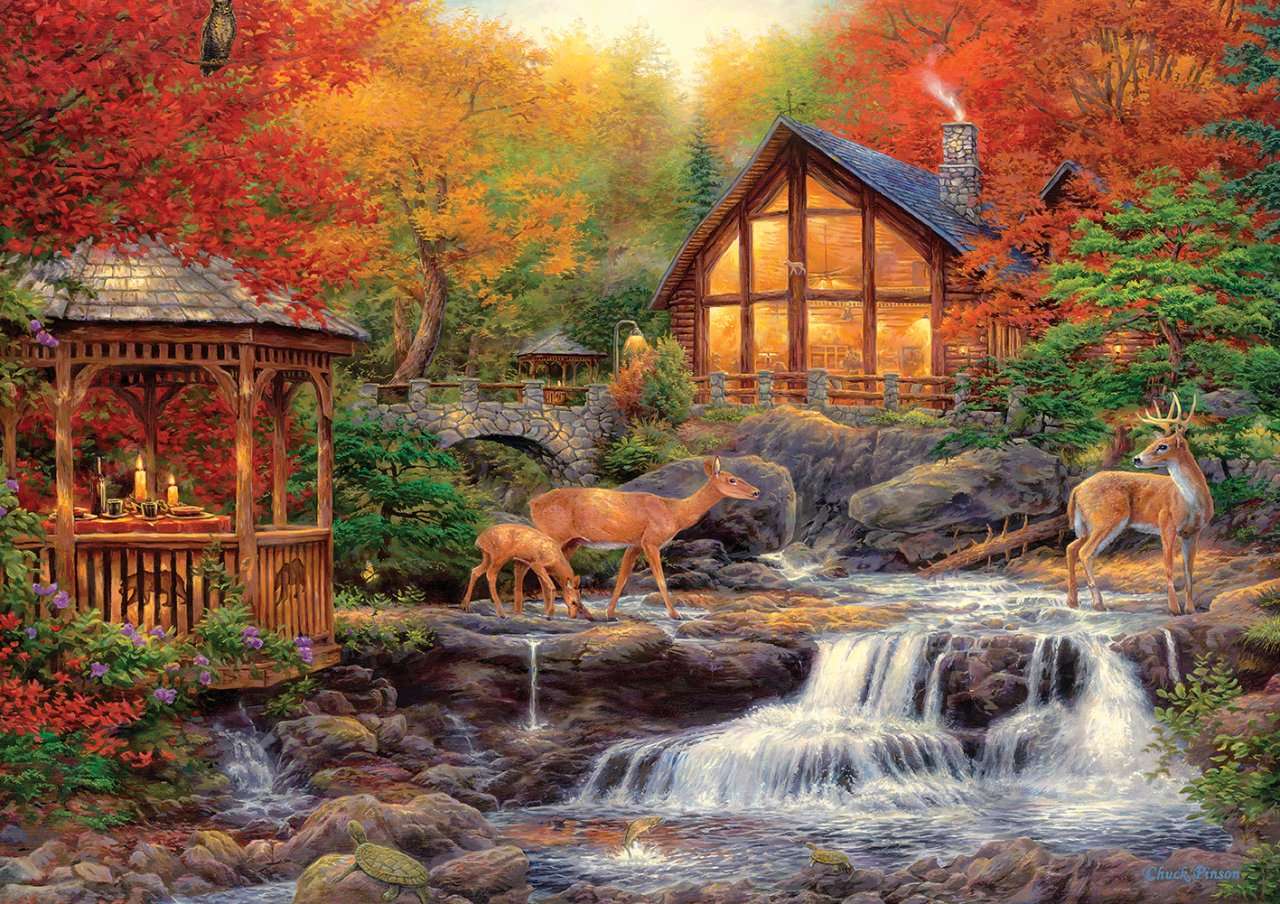 casa în pădure puzzle online