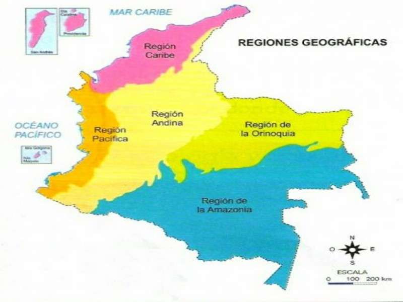 Regiones de colombia rompecabezas en línea