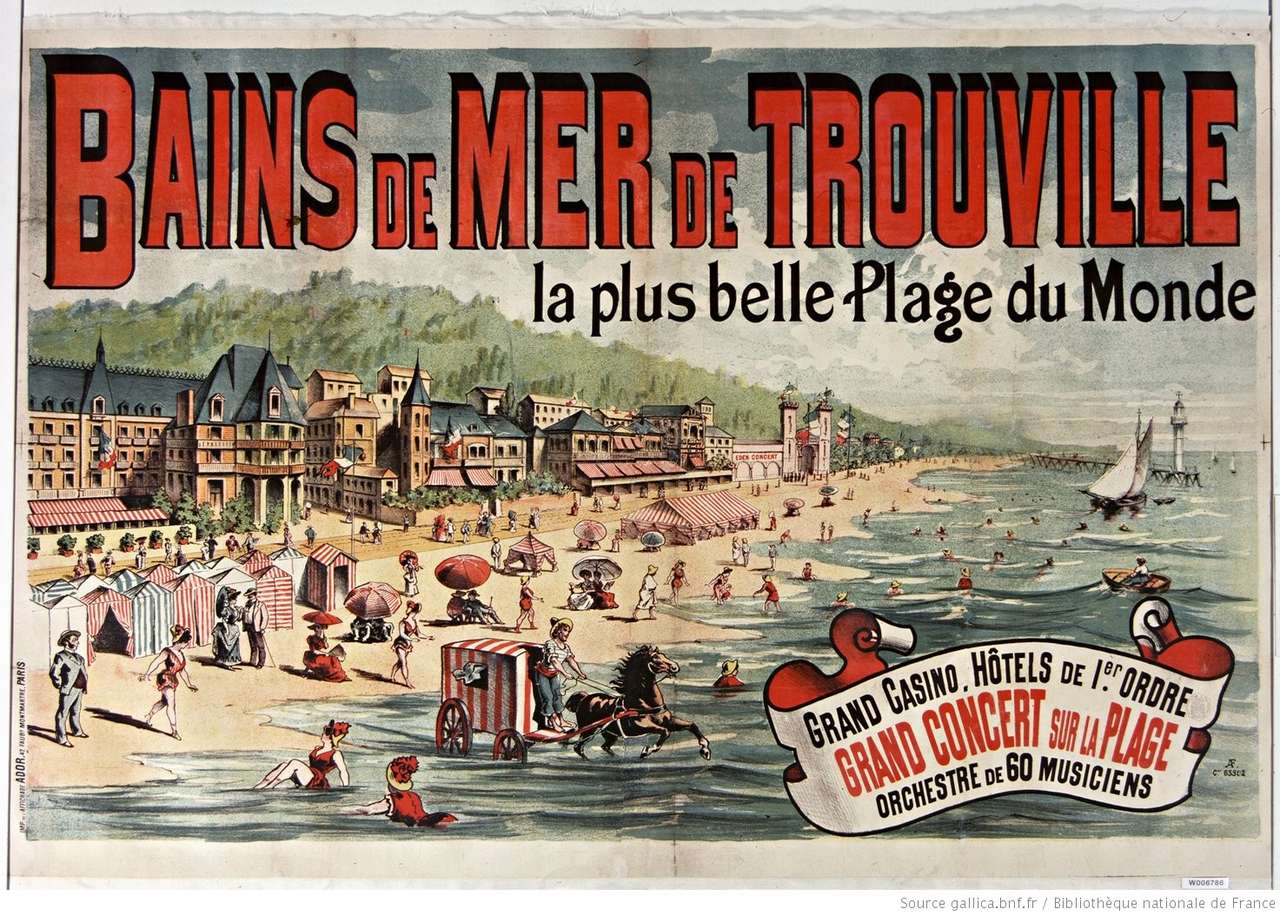 Морские бани Трувиля (1890 г.) онлайн-пазл