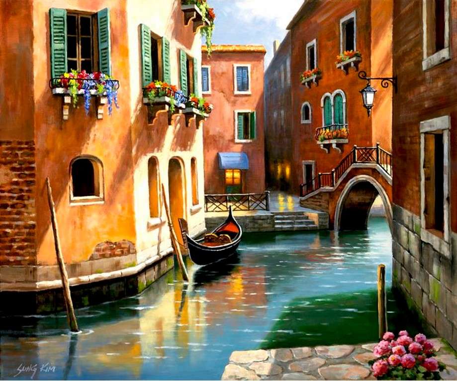 Kanal in Venedig Online-Puzzle