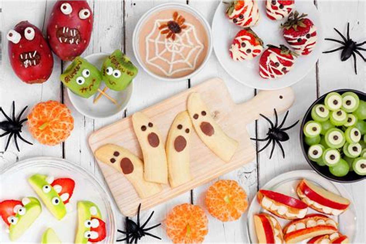 Hälsosamma Halloween-snacks pussel på nätet