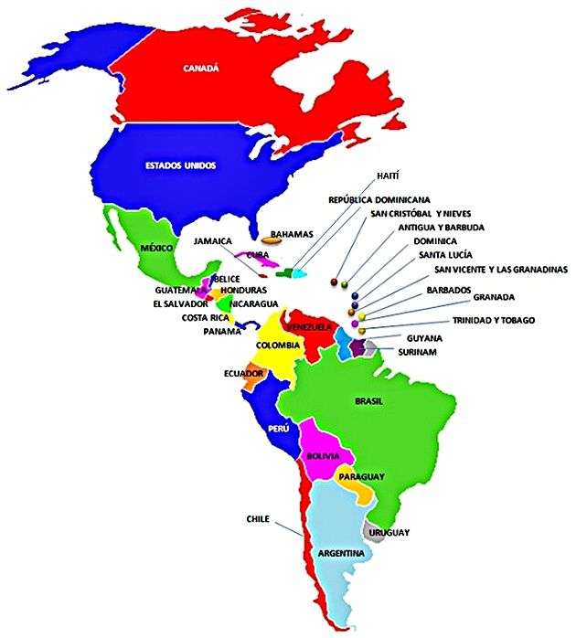карта америки онлайн-пазл