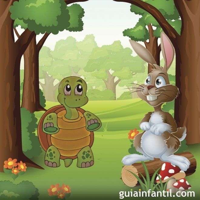 Заєць і черепаха онлайн пазл