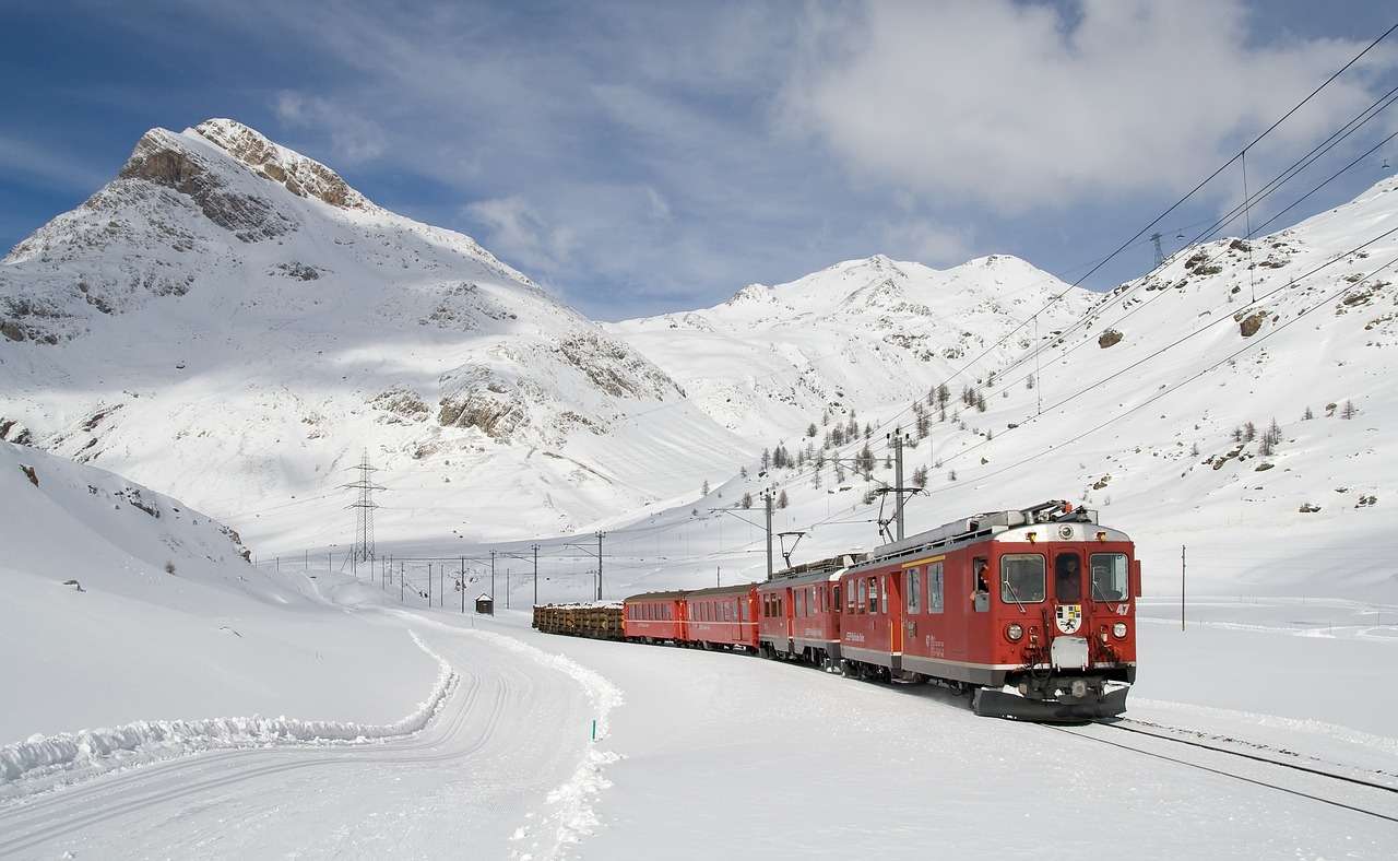 tren en la nieve rompecabezas en línea